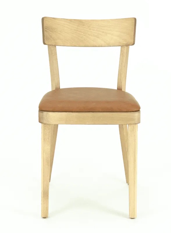 Stol Tura, naturoljad, cognac vintage PU-läder – lagerförd